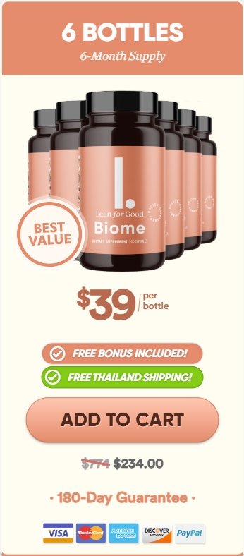LeanBiome 6 bottles price